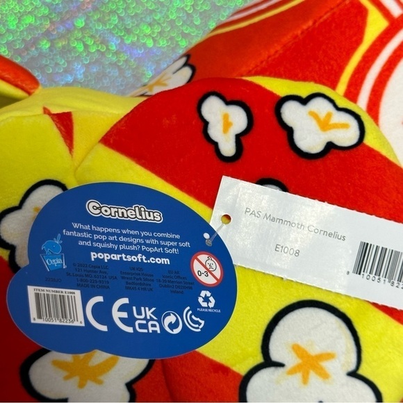 Pop Art Soft 16" Plush Elephant MAMMOTH CORNELIUS Popcorn NEW - Picture 9 of 9